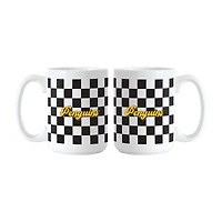 Pittsburgh Penguins 2-Pack 15oz. Checkered Wordmark Mug Set