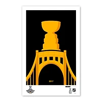 Pittsburgh Penguins 2017 Stanley Cup Champions 11'' x 17'' Minimalist Poster Art Print
