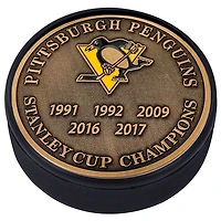Penguins de Pittsburgh - Rondelle de hockey médaillée d'or des années championnes