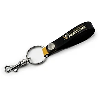 Pingouins de Pittsburgh - Coffret cadeau trois pièces en cuir avec étiquette personnalisée