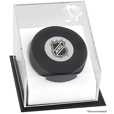 Pittsburgh Penguins Puck Deluxe Logo Display Case