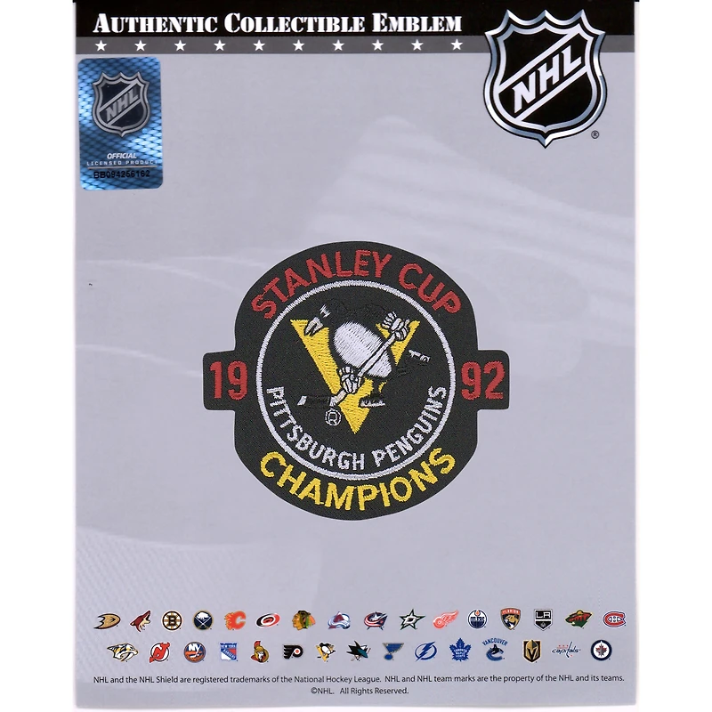 Pittsburgh Penguins Unsigned 1992 Stanley Cup Champions National Emblem Jersey Patch