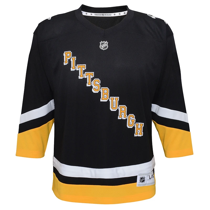 Maillot de réplique alternative des Penguins de Pittsburgh noir pour enfants d'âge préscolaire 2021/22