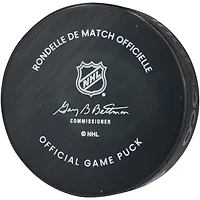 Rondelle de match officielle autographiée par Rutger McGroarty des Penguins de Pittsburgh