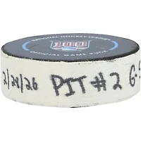 Ryan Shea Pittsburgh Penguins Game-Used Goal Puck from February 28, 2026 vs. New York Rangers