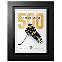 Sidney Crosby Gold/Black Pittsburgh Penguins 500th Career Goal - 12'' x 16'' Photo encadrée