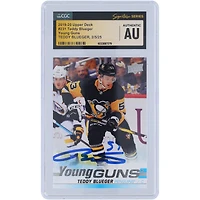 Teddy Blueger Pittsburgh Penguins Autographed 2019-20 Upper Deck Series 1 Young Guns #231 CGC Fanatics Witnessed Authenticated Rookie Card
