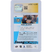 Teddy Blueger Pittsburgh Penguins Autographié 2019-20 Upper Deck Série 1 Young Guns Silver Foil #231 CGC Fanatics Witnessed Authenticated Auto 10 Rookie Card