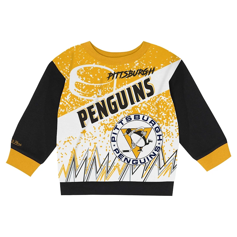 Toddler Mitchell & Ness Pittsburgh Penguins Two-Piece Oversized Block Buster Fleece Sweatshirt Pants Set
Set