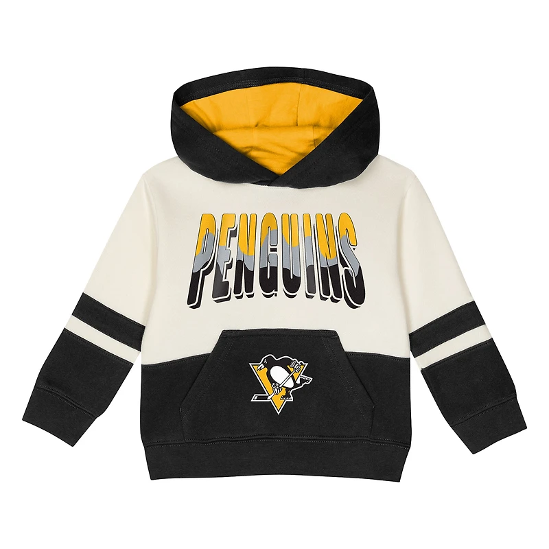 Toddler Outerstuff Black Pittsburgh Penguins Chants and Cheers Fleece Hoodie Pants Set