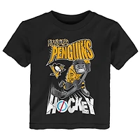 T-shirt noir One Timer des Penguins de Pittsburgh pour tout-petits Outerstuff