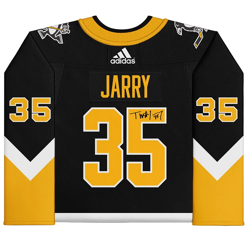 Tristan Jarry Black Pittsburgh Penguins Autographed Alternate adidas Authentic Jersey