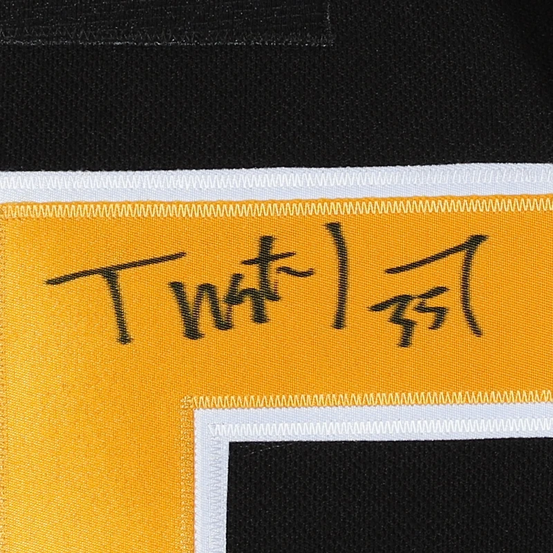 Maillot authentique Adidas noir autographié de Tristan Jarry, des Penguins de Pittsburgh