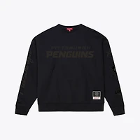 Unisex Mitchell & Ness Black Pittsburgh Penguins Phantom Fleece Crew Neck Sweatshirt