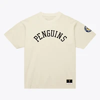 T-shirt unisexe Mitchell & Ness crème Pittsburgh Penguins à motif arqué