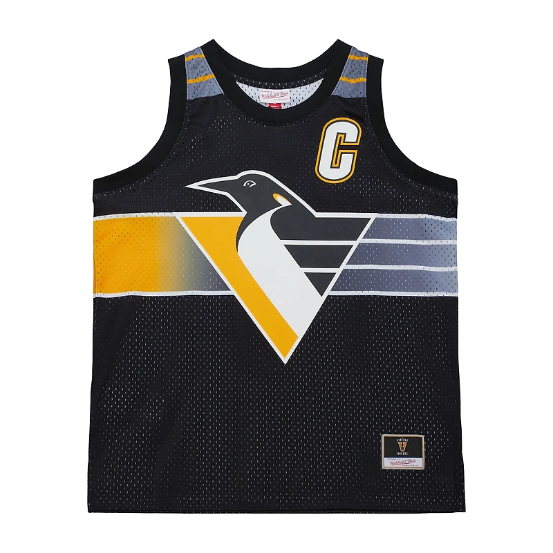 Maillot de basket-ball unisexe Mitchell & Ness Mario Lemieux noir des Penguins Pittsburgh Maxxed Out Fashion