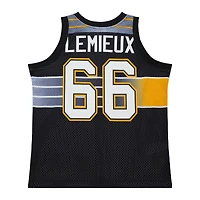 Maillot de basket-ball unisexe Mitchell & Ness Mario Lemieux noir des Penguins Pittsburgh Maxxed Out Fashion
