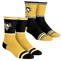Unisex Rock Em Socks  Pittsburgh Penguins 2-Pack Color Block Crew Set