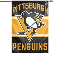 Bannière verticale simple face WinCraft Pittsburgh Penguins 28" x 40" avec logo principal