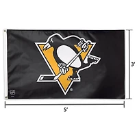 WinCraft Pittsburgh Penguins Drapeau de luxe 3 pi x 5 pi