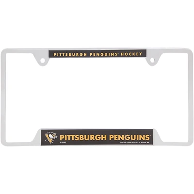 Cadre de plaque d'immatriculation en métal chromé WinCraft Pittsburgh Penguins