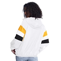 Women's G-III Sports by Carl Banks  White Pittsburgh Penguins Game News Oversized Full-Zip Hoodie Jacket