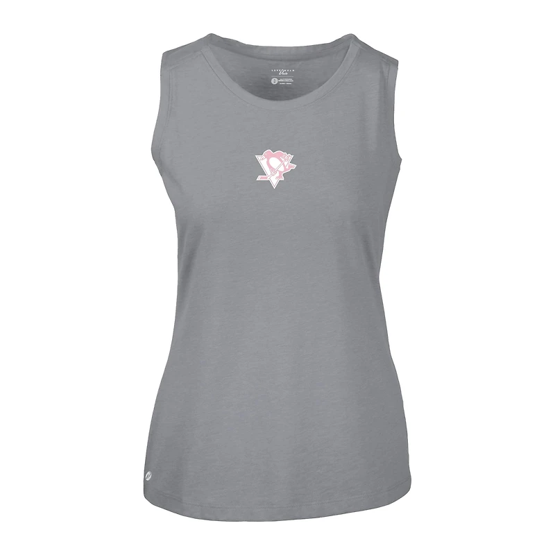 Débardeur gris pour femme avec logo Macy Core la fête des mères Penguins de Pittsburgh Levelwear