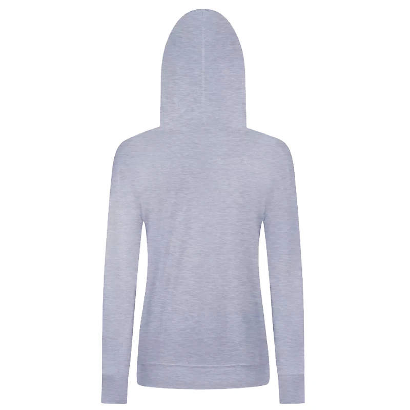 Women's Levelwear Heather Gray Pittsburgh Penguins Hockey Fights Cancer Relay Pullover Hoodie