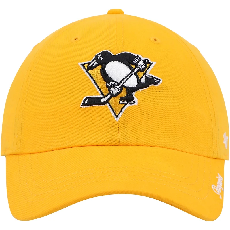 Casquette ajustable Miata Clean Up de l'équipe des Penguins de Pittsburgh Gold '47 pour femmes