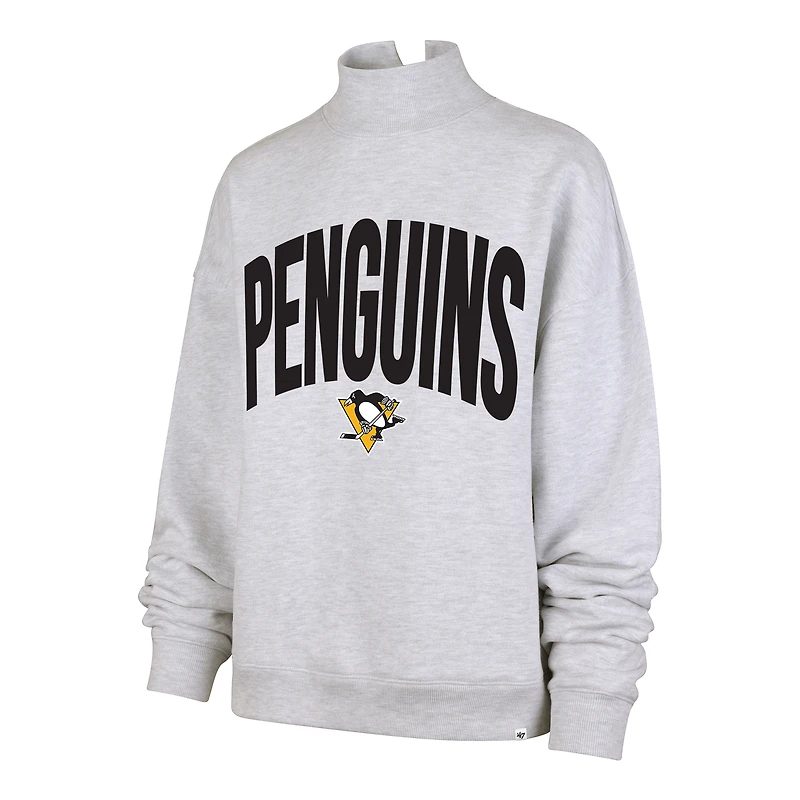 Sweat-shirt Subtle Muse gris chiné pour femme, modèle 47 des Penguins de Pittsburgh