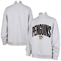 Women's '47  Heather Gray Pittsburgh Penguins Subtle Muse Sweatshirt