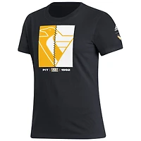 T-shirt adidas noir Pittsburgh Penguins Reverse Retro 2.0 Playmaker pour femme