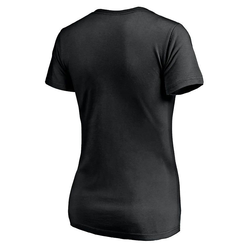 Women's  Black Pittsburgh Penguins Mascot Bounds V-Neck T-Shirt