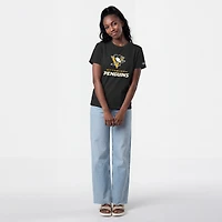 Women's Champion  Black Pittsburgh Penguins Wordmark Lockup T-Shirt