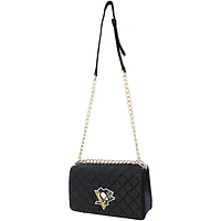 Sac à main Cuce pour femmes, en velours, aux couleurs de l'équipe des Penguins de Pittsburgh.