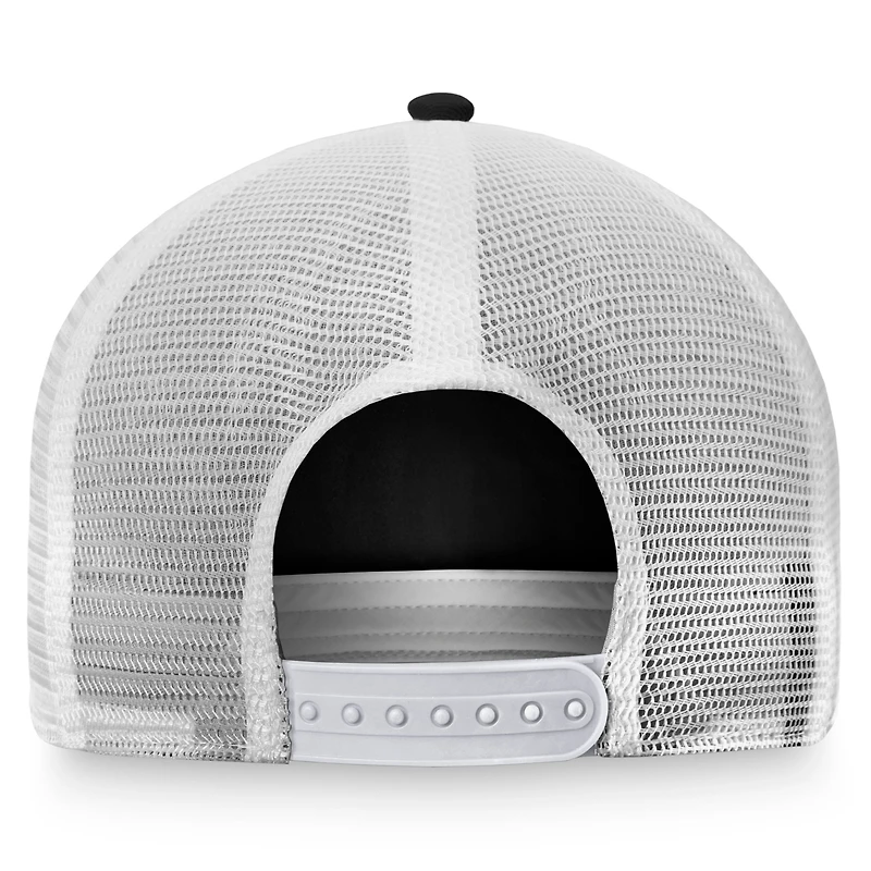 Casquette réglable de camionneur fondamental des Penguins de Pittsburgh Fanatics pour femmes, noir/blanc