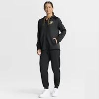 Sweat à capuche zippé entièrement Fanatics Black Pittsburgh Penguins Authentic Pro Rink Raglan pour femme