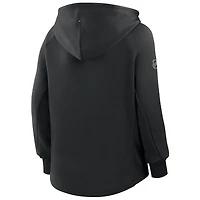 Women's Fanatics Black Pittsburgh Penguins Authentic Pro Rink Raglan Full-Zip Hoodie