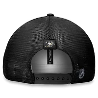 Casquette ajustable authentique Pro Road Trucker des Penguins de Pittsburgh Fanatics pour femmes, noire