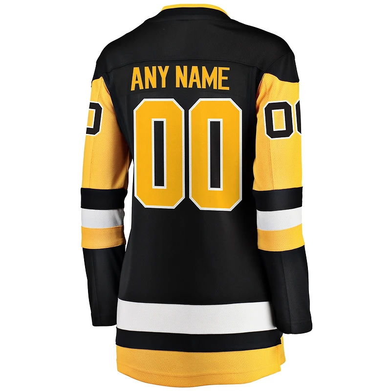 Fanatiques pour femmes de marque Black Pittsburgh Penguins Breakaway - Maillot personnalisé