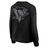 Women's Fanatics  Black Pittsburgh Penguins Elements Flow Pullover Sweatshirt