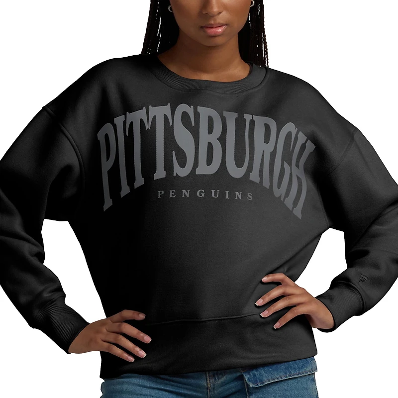 Sweat-shirt à capuche noir Elements Flow des Penguins de Pittsburgh pour femmes Fanatics