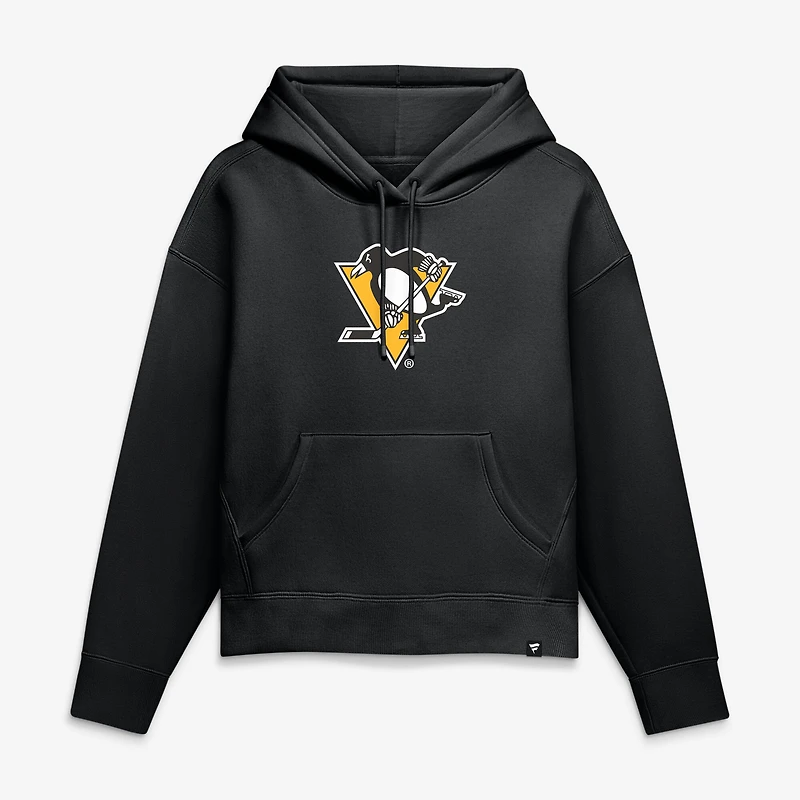 Sweat à capuche noir Fanatics pour femmes, motif Penguins de Pittsburgh