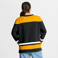 Sweat-shirt à lacets manches longues Icing Fanatics pour femme, noir, des Penguins de Pittsburgh