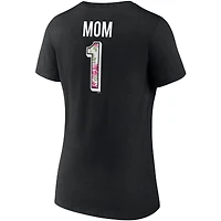 T-shirt noir à col en V de l'équipe Fanatics des Penguins Pittsburgh pour femmes