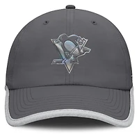 Casquette ajustable réflectrice fondamentale Fanatics pour femmes, couleur charbon, des Penguins de Pittsburgh