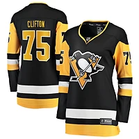 Women's Fanatics Connor Clifton Black Pittsburgh Penguins Home Breakaway Jersey