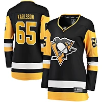 Maillot d'échappée à domicile noir des Penguins de Pittsburgh Fanatics Erik Karlsson pour femmes