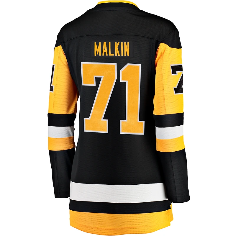 Women's Fanatics Evgeni Malkin Black Pittsburgh Penguins Home Breakaway Player Jersey