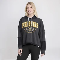 Chandail à capuche Fanatics Heather Charcoal Pittsburgh Penguins Lux Lounge pour femmes